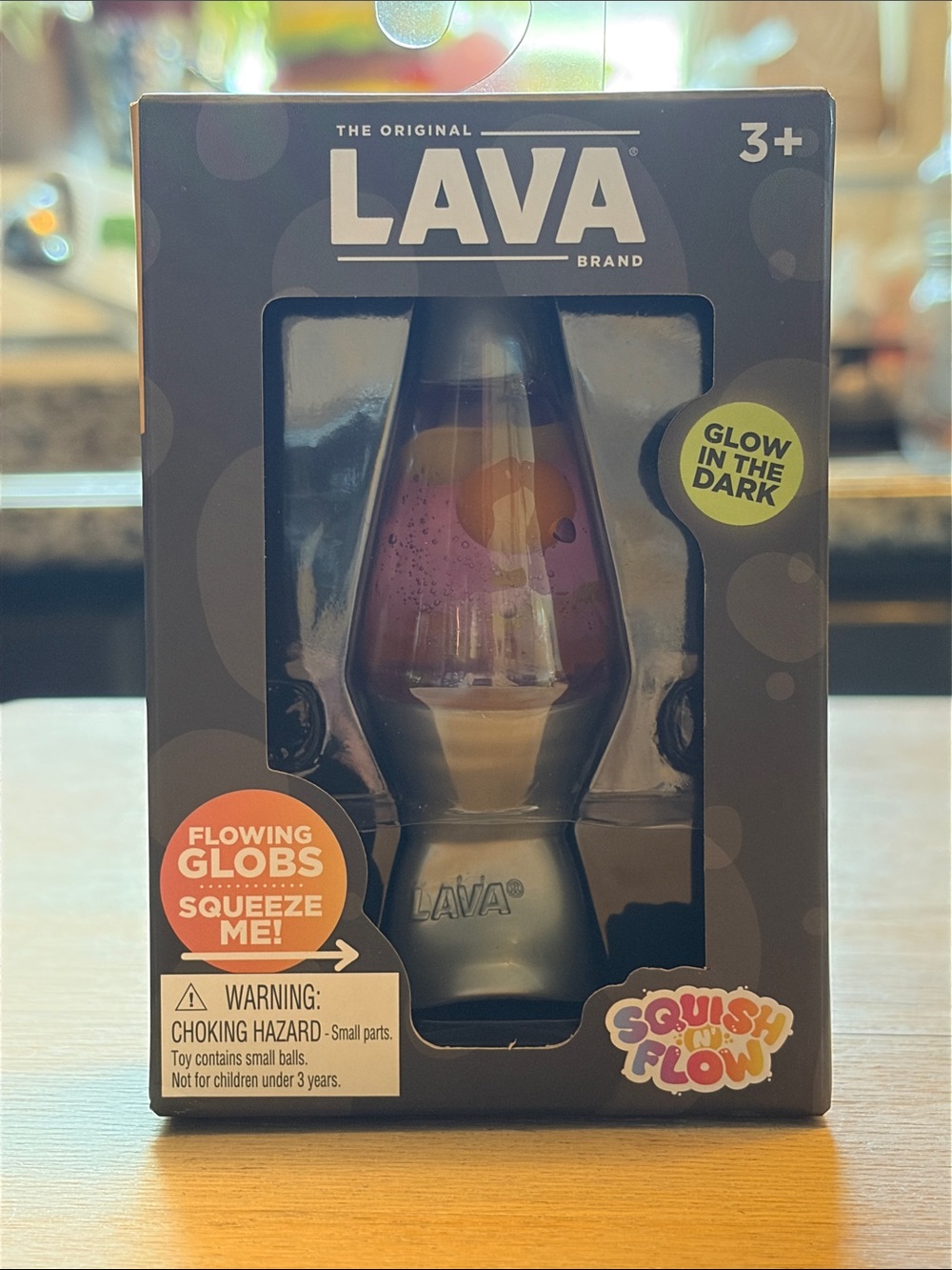 SCHYLLING | The OriginalLAVA Brand Glow-in-the-Dark Mini Lava Lamp - Purple/Gold